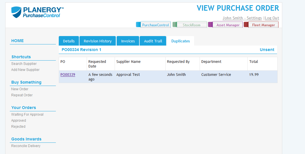 duplicate order tracking view purchase order purchasecontrol purchase order tracker